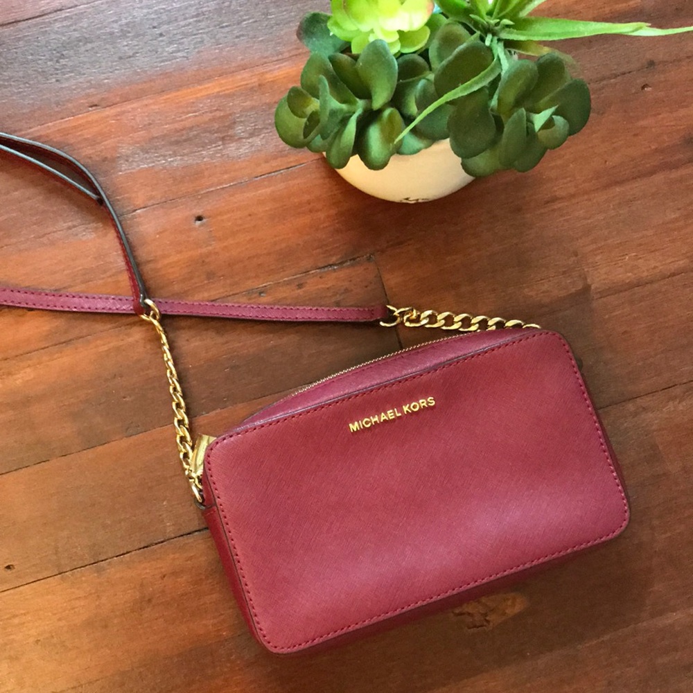 Michael Kors Burgundy Crossbody Bag